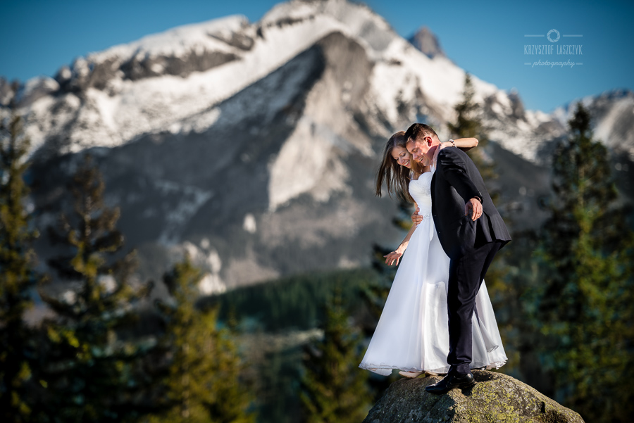 Ślubna sesja plenerowa w górach